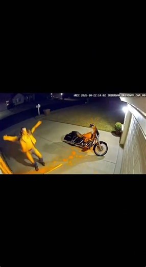 Envious Guy Attacks Neighbor's Bike & Gets Orange Paint Blast! 🟠😡 Instant Karma CCTV