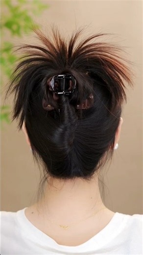 🎀 Easy Bun Hairstyle That Looks So Elegant! ✨ | Quick Hair Tutorial for Girls #shorts #viral #hair