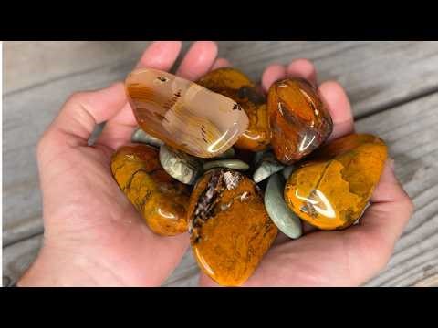Brilliant Jasper Gemstones Transform in the Rock Tumbler