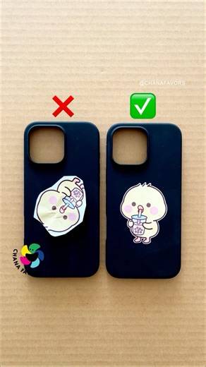 Sticker Deco ✂️ Messy vs. Perfect: Boba Bibi 🧋🐣 #chanafavors #PerfectCut #diy
