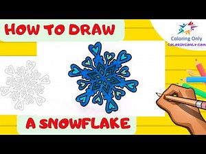 How to Draw A Snowflake in 6 minutes - Step-by-Step Drawing Guide