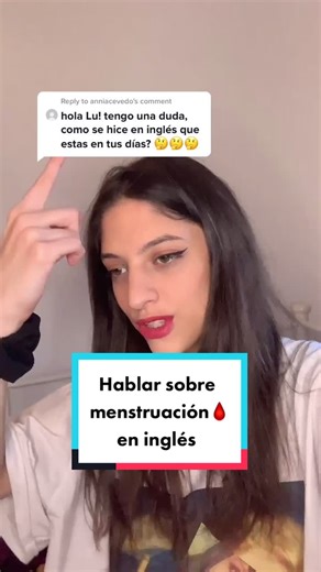Vocabulario en Inglés sobre Menstruación