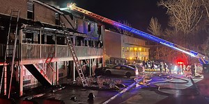 Two injured in apartment fire