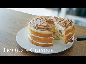 Mont Blanc chestnut cake Recipe |モンブランケーキの作り方 | Emojoie Cuisine
