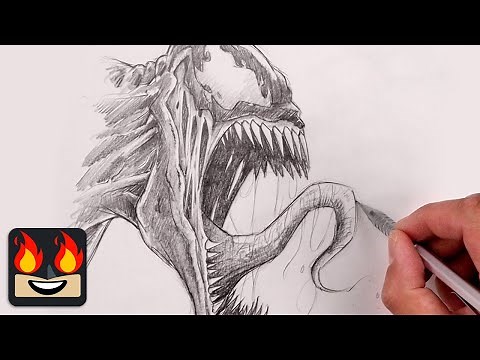 How To Draw Venom | Spider-Man 2 Sketch Tutorial