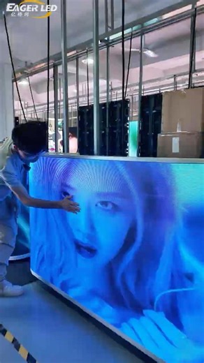 Indoor front desk LED display exhibition. #eagerled #leddisplay #daily #ledscreen #ledwall