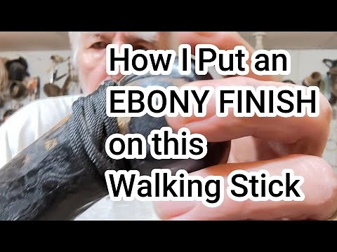 How I Put an Ebony Finish on this Walking Stick