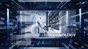 Futuristic Digital Tunnel Slideshow for Technology and Corporate Presentations