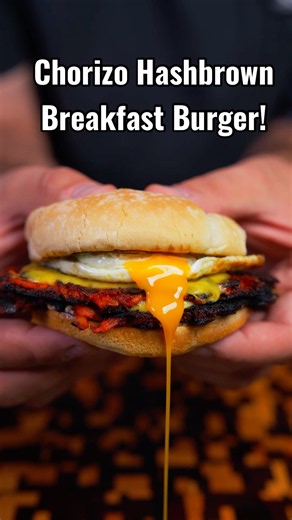 I made an insane Chorizo Breakfast Burger!!