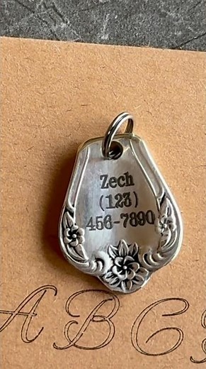Personalized Vintage Silverware Pet Tags for Cats & Dogs | Lightweight & Custom