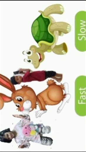 कछुए और खरगोश की दौड़ 😄 #vlog #funny #cutebabies #run #winner