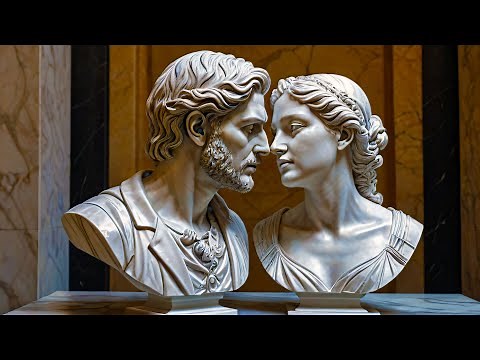 Blender with Stable Diffusion XL - Marble bust sculpture of a lovely couple