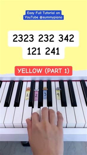 Yellow - Coldplay (Piano Tutorial) #easypianotutorial