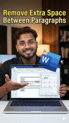 Ms Word Trick 🔥🤯| How to Remove Extra space Between Word #ytshorts #msword #shortsfeed