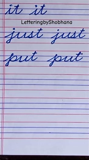 How to write cursive word PUT Easy Cursive Writing #cursive #handwriting #youtubeshorts