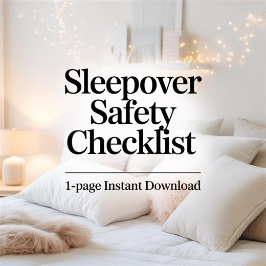 Sleepover Safety Checklist for Kids | Child Sleepover Safety Plan | Kids Safety Rules Printable | Parent Checklist | Child Protection Guide - Etsy