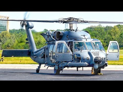HH-60W Jolly Green II Helicopter: Engine startup,up close taxi and takeoff