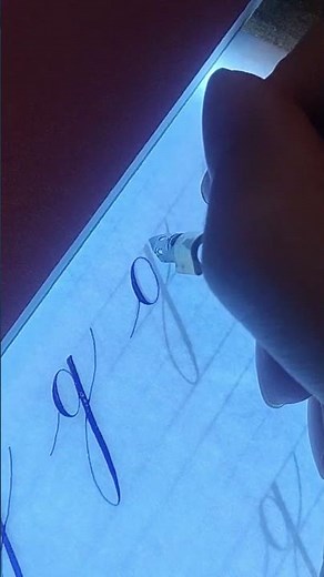 Calligraphy copperplate lowercase 'g' tutorial guide worksheet guidebook