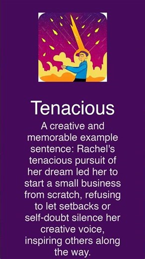 Real-life examples of Tenacious Vocabulary Builder