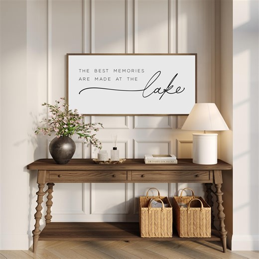 Lake House Wall Decor | Memories Are Made at the Lake Sign - Etsy