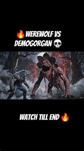 Werewolf vs Demogorgon 💀 | Stranger Things Crossover#shorts #explore #fyp #trending #ai #viral
