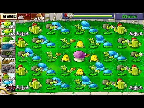 Plants vs Zombies || Survival Day Highlight || Plants vs All Zombies || Full HD [ 1080p ] [ 60fps ]