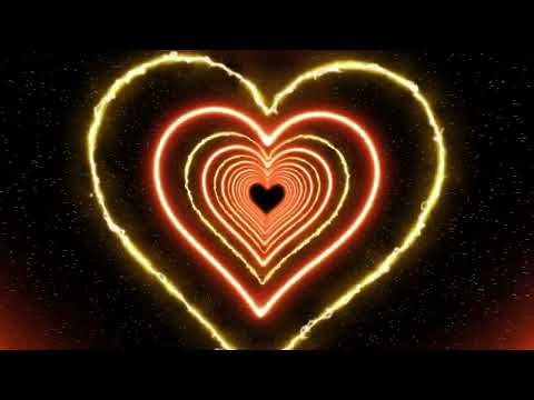 Neon Heart Background Yellow Heart Tunnel Background | Wallpaper Heart Video Background TV 10 HOUR