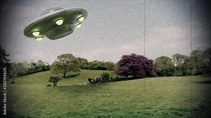 UFO alien abduction cow ufo unidentified flying object aliens close encounter 4k