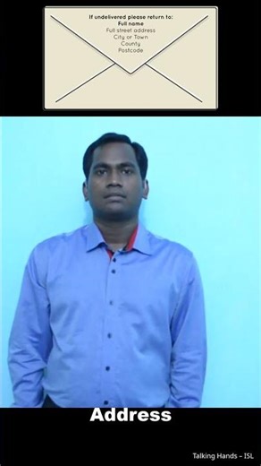 How to Say "Address" in Sign Language | ISL | #Shorts