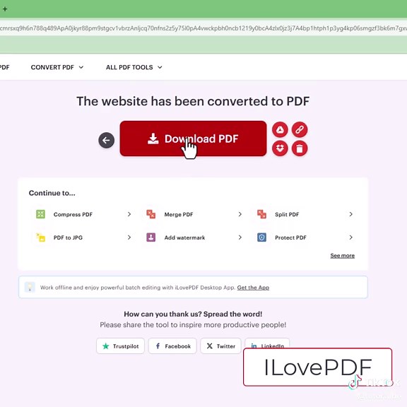 Converting HTML Document to PDF using ILovePDF