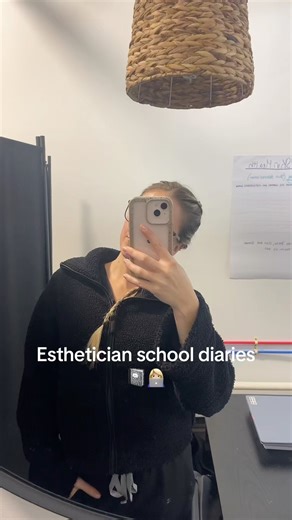 Daily vlog in esthetic school #skincare #esthetician #facial #glowyskin