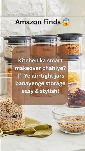 Plastic Storage Jar & Container Set | Air Tight, BPA Free Kitchen Containers | Multipurpose Jars