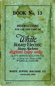 Instructions for White Rotary Electric Sewing Machine | Book 13 | Vintage Manual | Motor Care Guide | PDF Format - Etsy