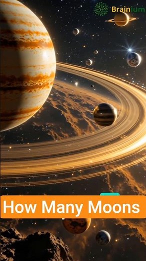 Which Planet Has the Most Moons? 😱 | #SpaceFacts #Planets #Moons"