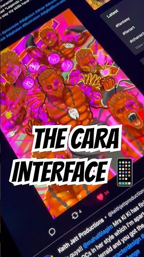 Inside the Cara Art App Interface 👀 #shortart #characterdesign #digitaldrawing #artshort