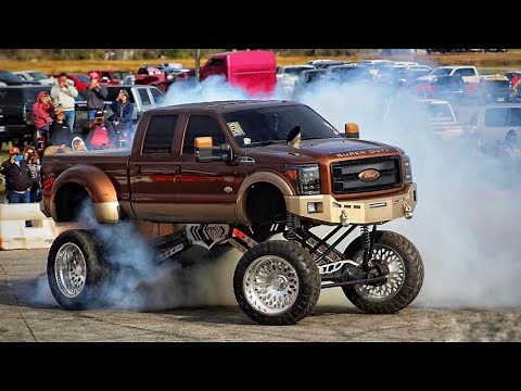 Lifted F350 Dually is the KING OF BURNOUTS!
