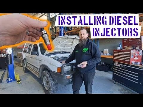 Install Diesel injectors Ford Courier step by step.