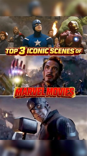 Top 3 Iconic Marvel Scenes 😳🔥 #shorts #MarvelMoments #MCUIconicScenes