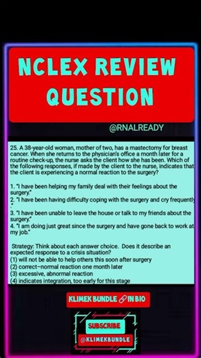 PASS NCLEX in 85?NCLEX Questions And Answers #MarkKlimek #KlimekReview #KlimekBundle #KlimekBlueBook