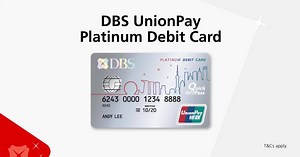 53 reactions · 13 shares | Enjoy up to 5% cashback with DBS UnionPay Platinum Debit Card when you spend overseas. Shop, dine, live and travel seamlessly with exclusive privileges at over 41 million merchants worldwide, and no ATM withdrawal fees. T&Cs apply. | DBS | Facebook