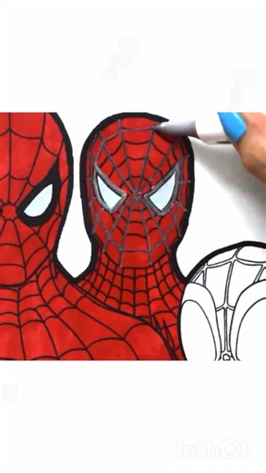 Draw and Color Spider-man 4 in reserve #drawing #spiderman4 #shorts #coloring #art