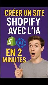 Comment Créer Un Site SHOPIFY avec l'IA en 2 minutes #Shopify #IA #ecommerce