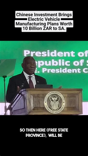R100bn China Investment in Free State: EVs & Green Energy Jobs