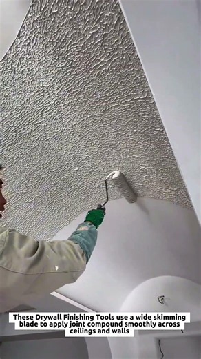 Drywall Finishing Tools Create Smooth Ceiling Repairs with Wide Skimming Blade