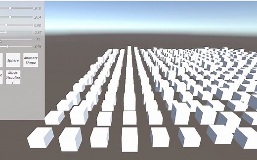 Unity噪声动画模拟&音乐可视化 演示&代码分享 - Unity Noise Animation & Audio Visualization