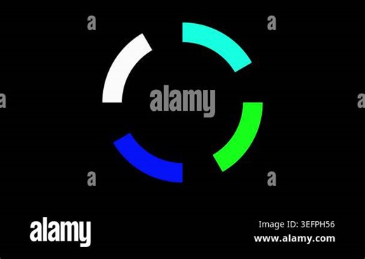 Animated abstract color wheel rotation. Bright vivid hues cyan green blue white background loop seamless motion graphics design element perfect for presentations websites videos social media Stock Video Footage - Alamy