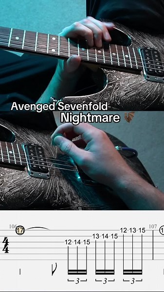 Avenged Sevenfold Nightmare Guitar Solo Tabs