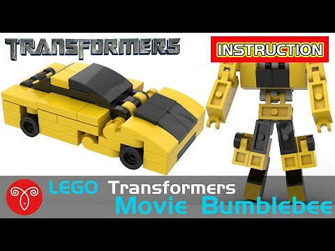 Lego Transformers MOC Micro Movie Bumblebee Instruction Mini Chevrolet Camaro Mecha Tutorial
