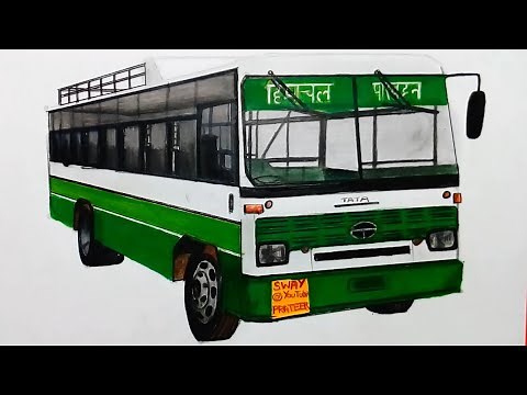 Tata Bus Drawing || SWAY || Step By Step