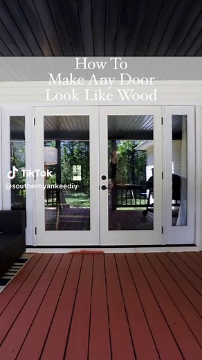 DIY Faux Wood Door Makeover Tutorial